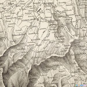 Napoleonic 1812 map of the Stanislavov area.