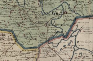 The ancestral village is somewhere on this 1802 map. 